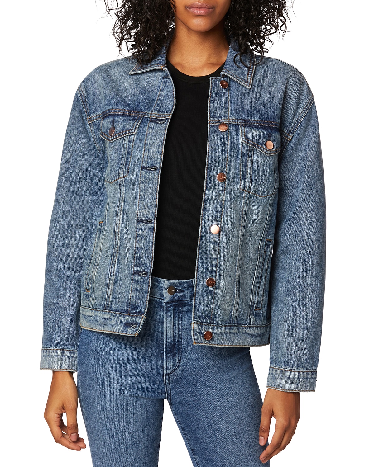Levi's Made & Crafted Boyfriend Denim Trucker Jacket w/ Embroidery