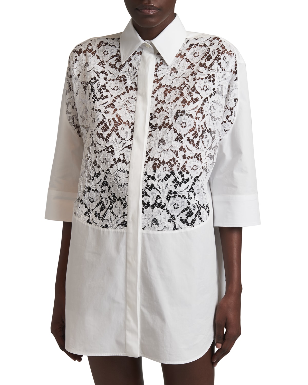 超目玉特価品 SHEER BIG BLOUSE COLLAR Tシャツ/カットソー(半袖/袖なし)