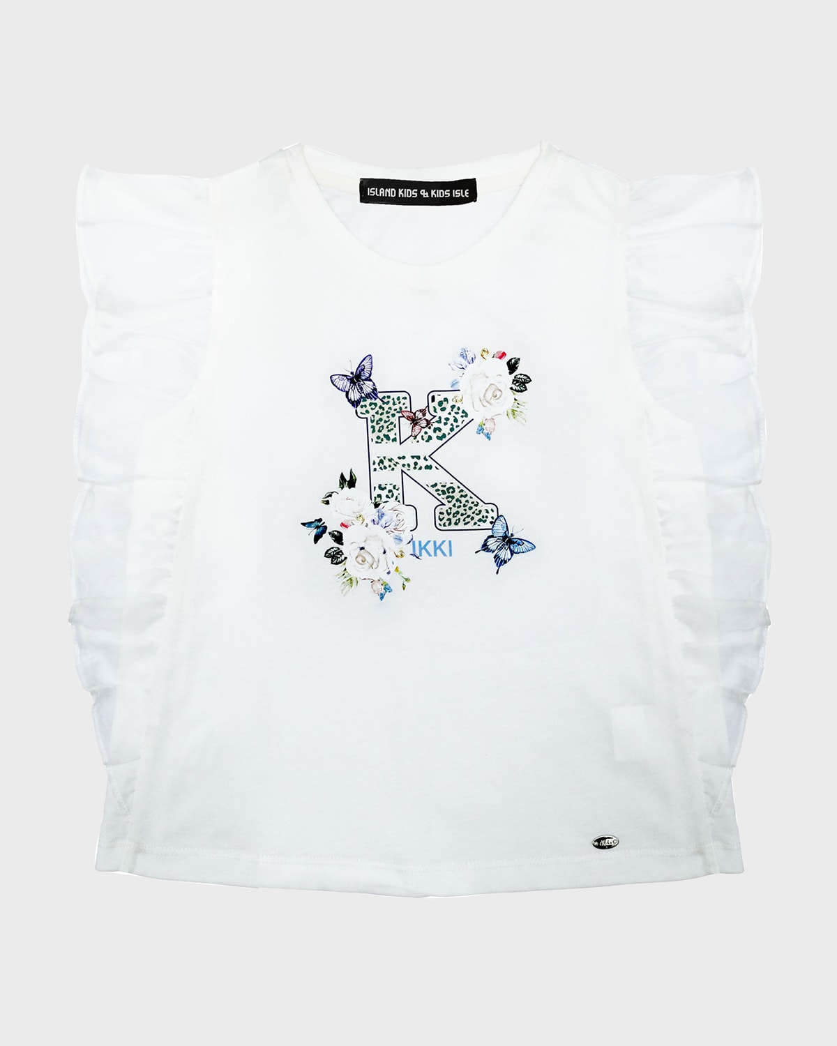 Island Kids & Kids Isle Girl's K Floral-Print Ruffle Sleeveless Top, Size 4-12