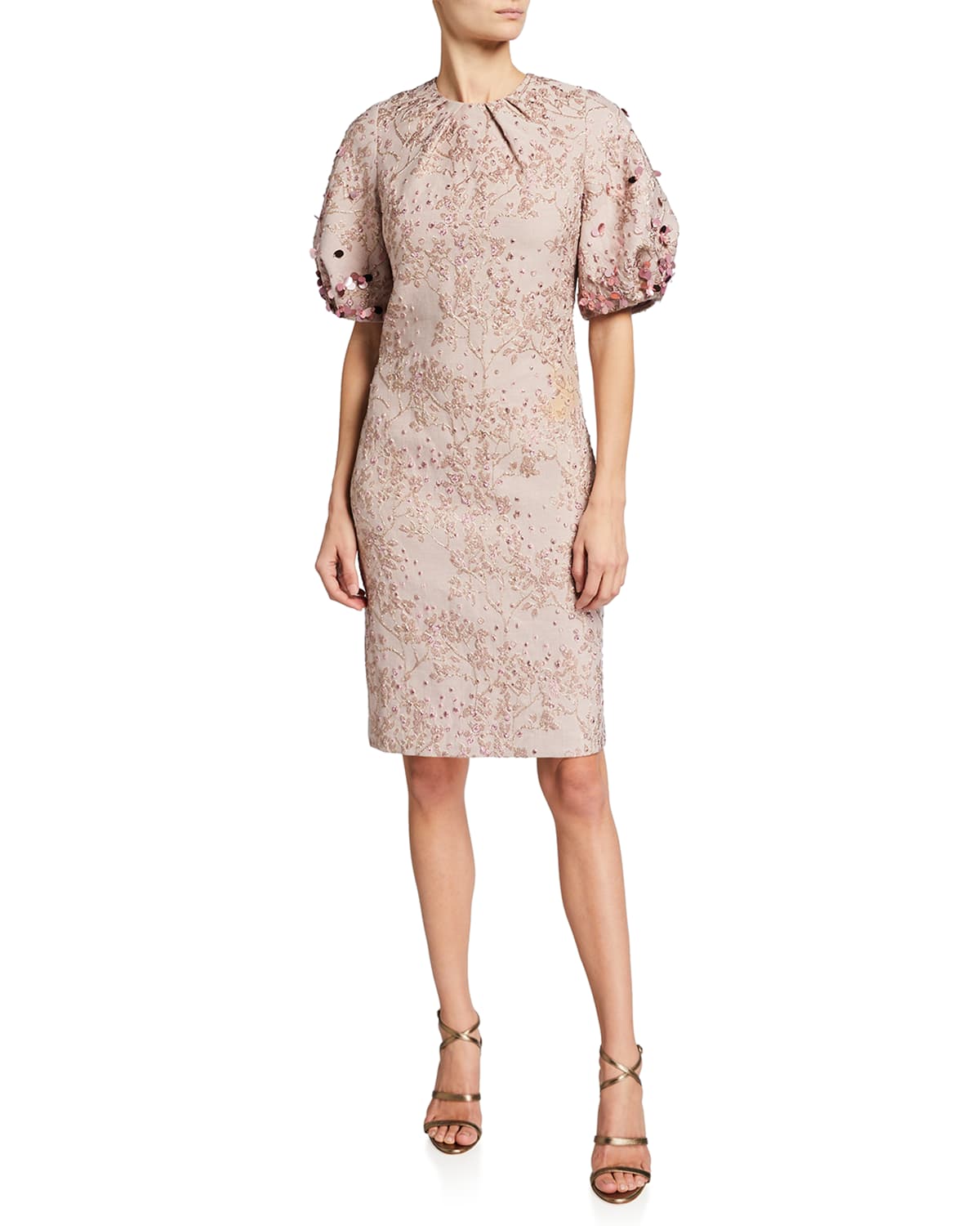 Jacquard Cocktail Dress | Neiman Marcus