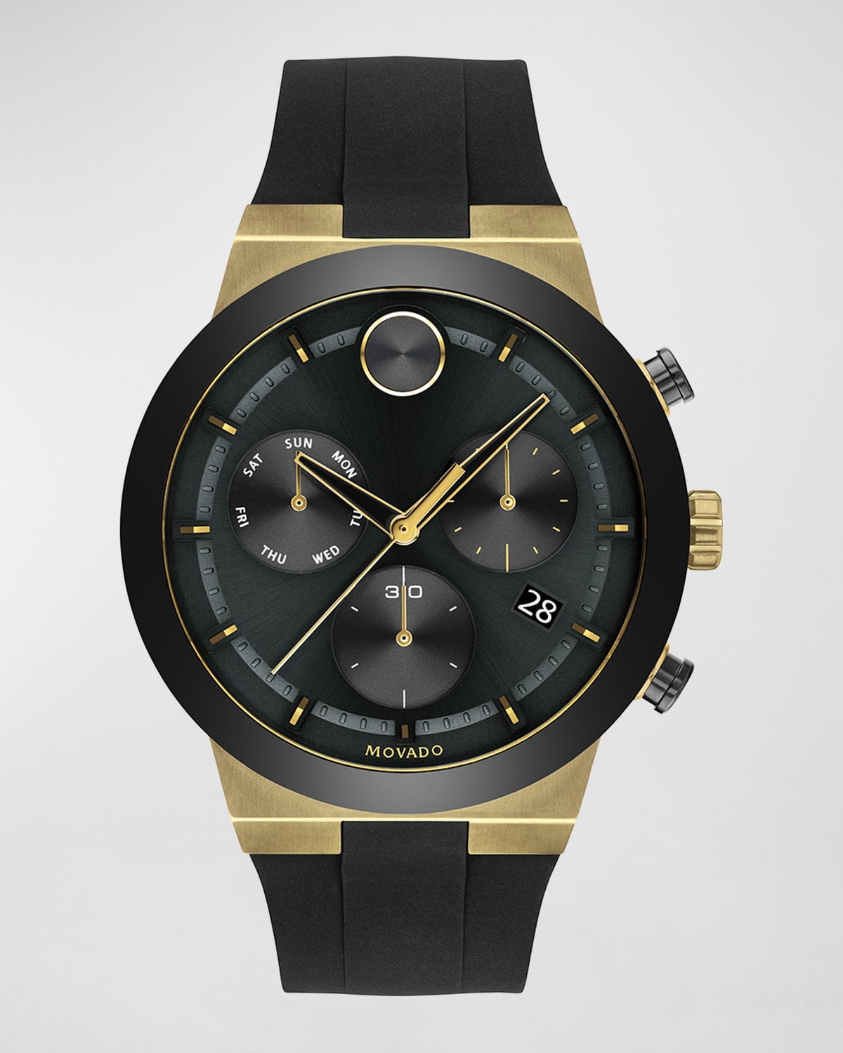 Black Silicone Chronograph Watch Neiman Marcus