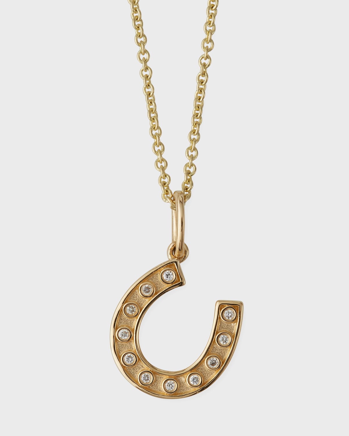 Syd by SE A Initial Necklace with Diamond Bezel 