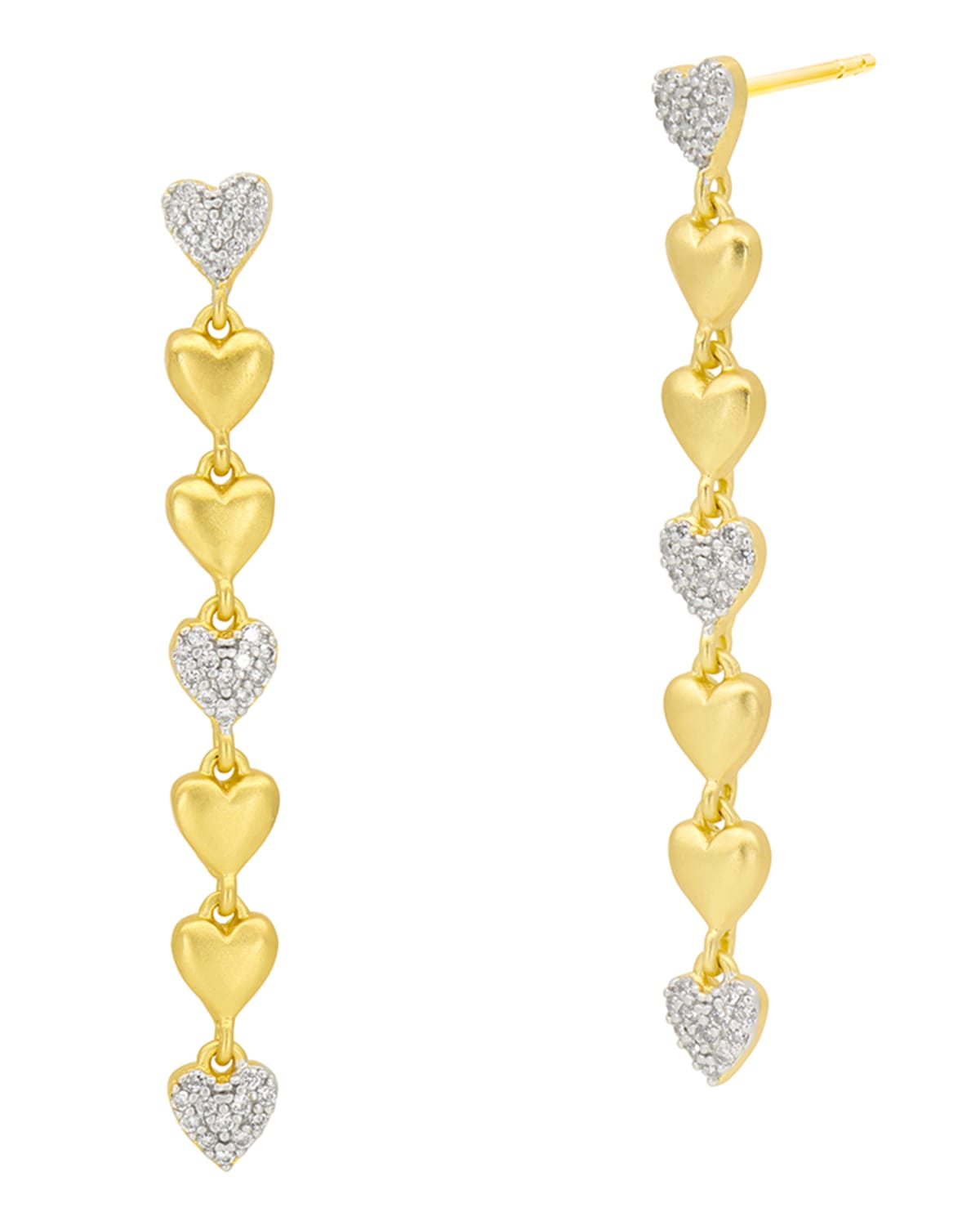 Freida Rothman Radiance Linear Drop Earrings, Rose Gold | Neiman Marcus
