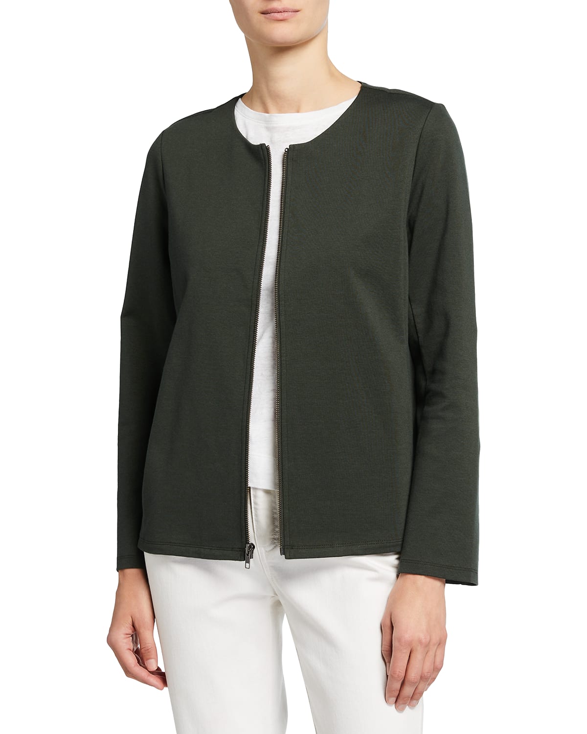 Eileen Fisher Long Cotton Jacket | Neiman Marcus