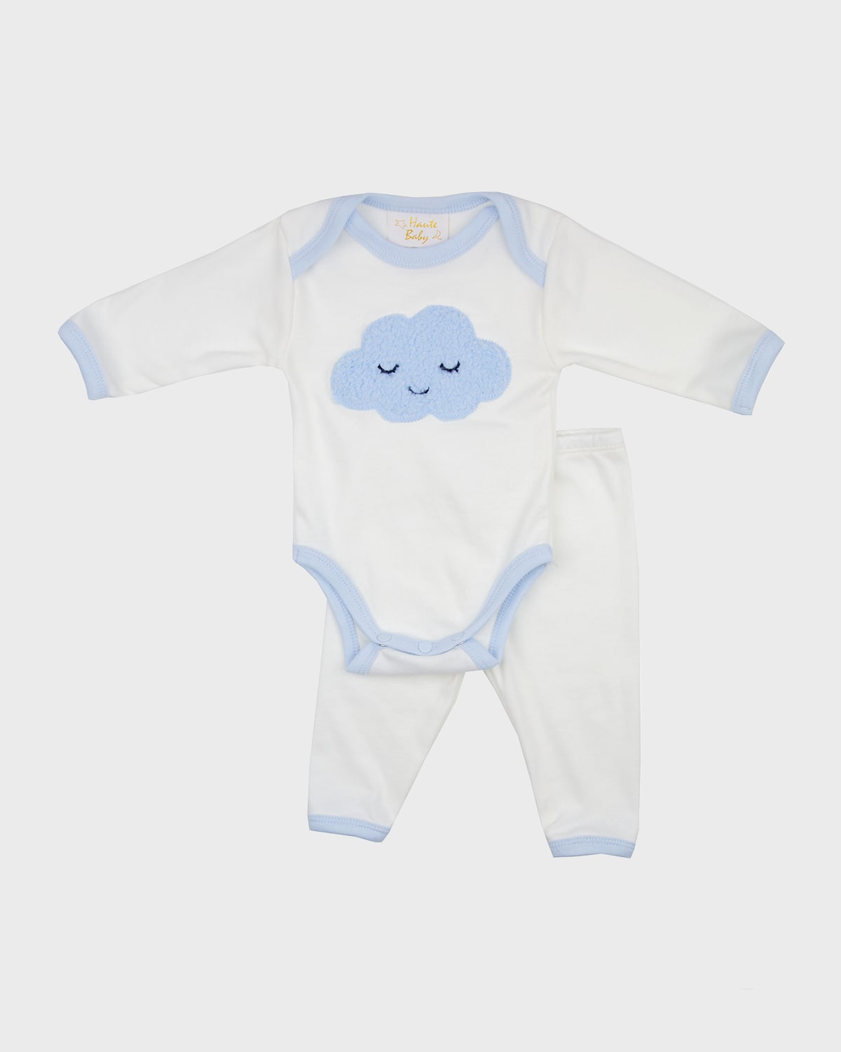 Haute Baby Boy's Sleepy Time Cloud Cotton Coverall w/ Leggings, Size 0-12M