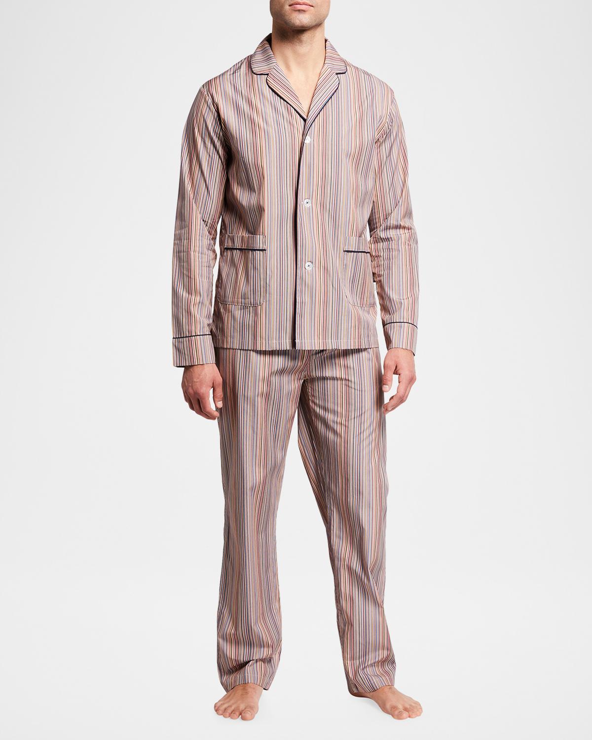 Paul Smith Men's Multi-Stripe Long-Sleeve Pajama Set