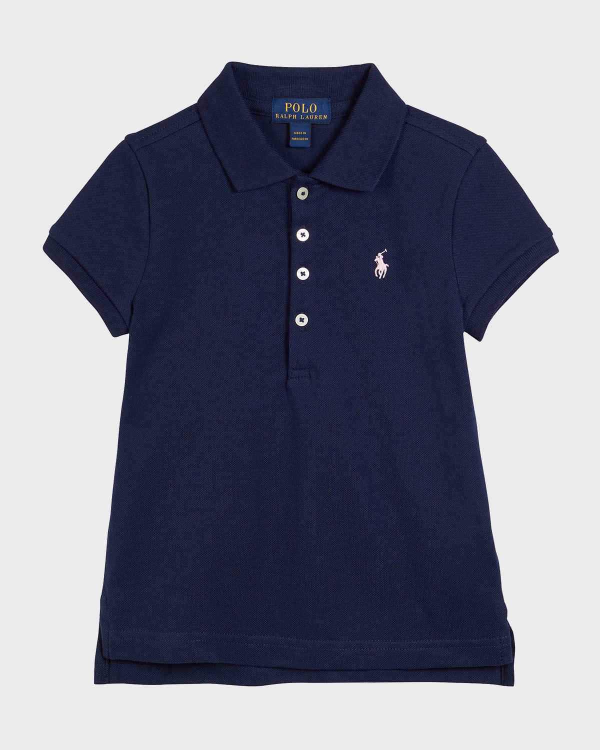 Polo Ralph Lauren Girl 's Logo Embroidered Short-Sleeve Polo Shirt, Size -6X