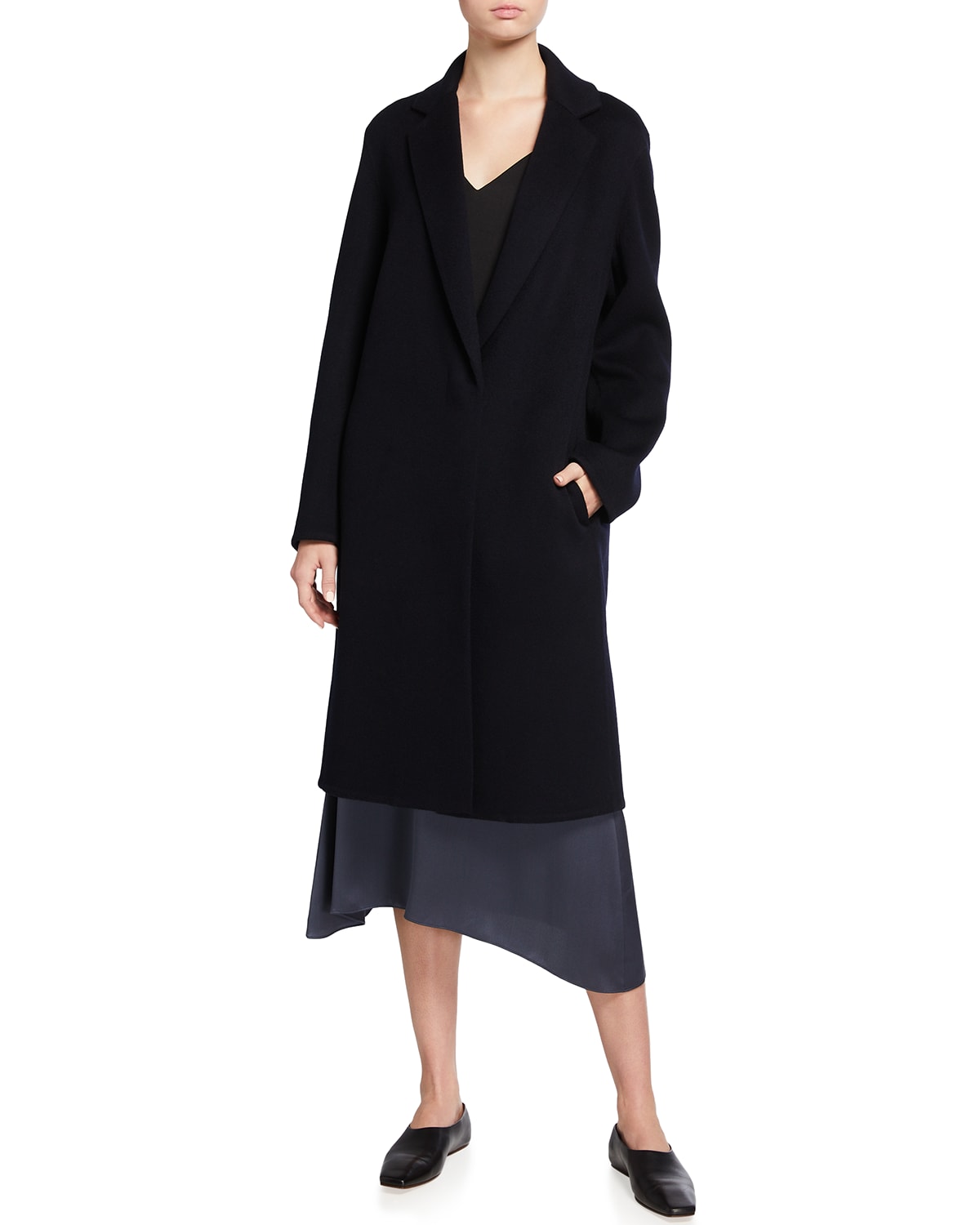 vince classic wool blend coat