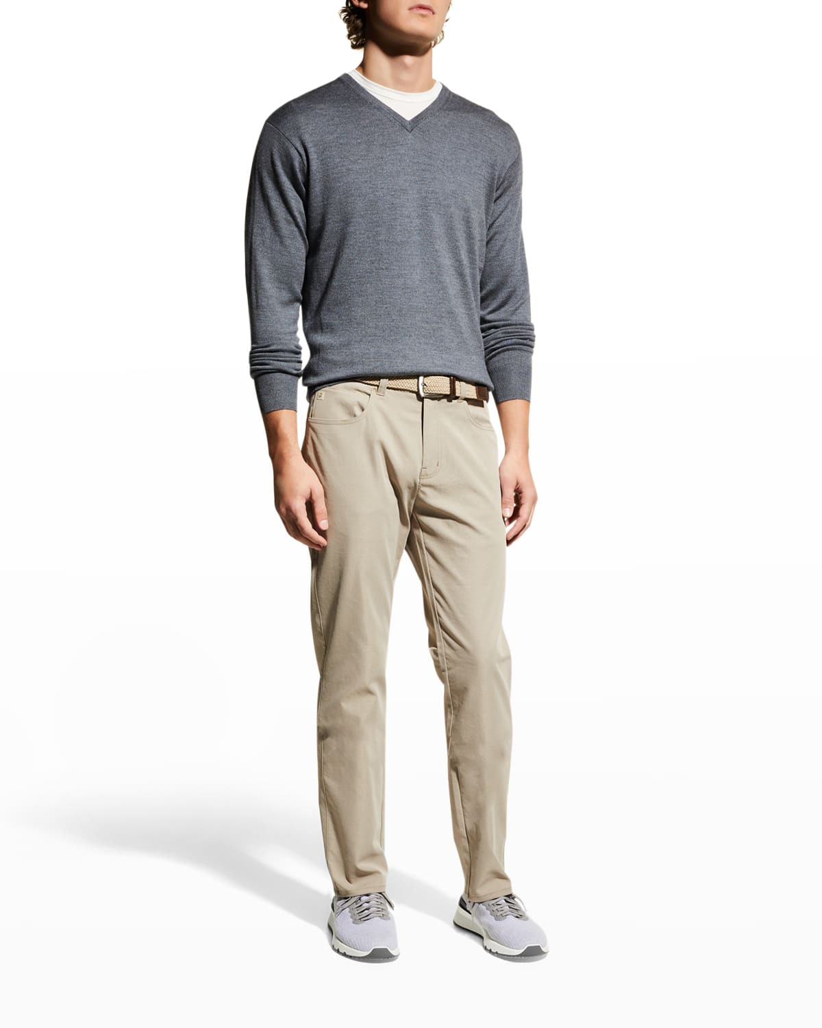 Peter Millar Gray Imported Sweater | Neiman Marcus