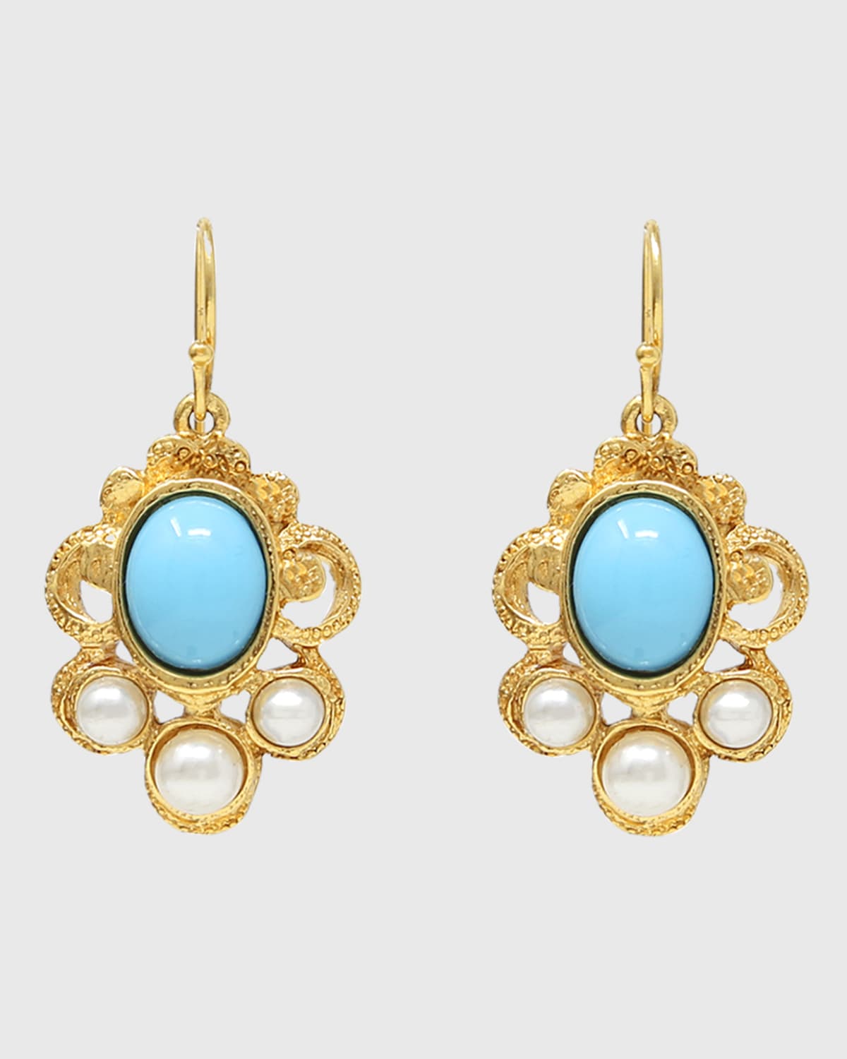 Ben-Amun Turquoise Fishhook Earrings