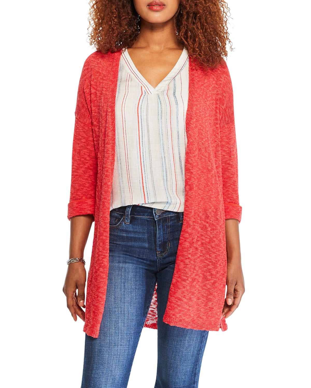 Three Quarter Sleeves Cardigan Neiman Marcus