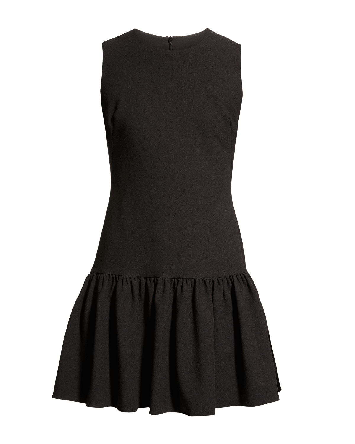 Black Halo Marlee Sleeve Flounce-Hem Mini Dress