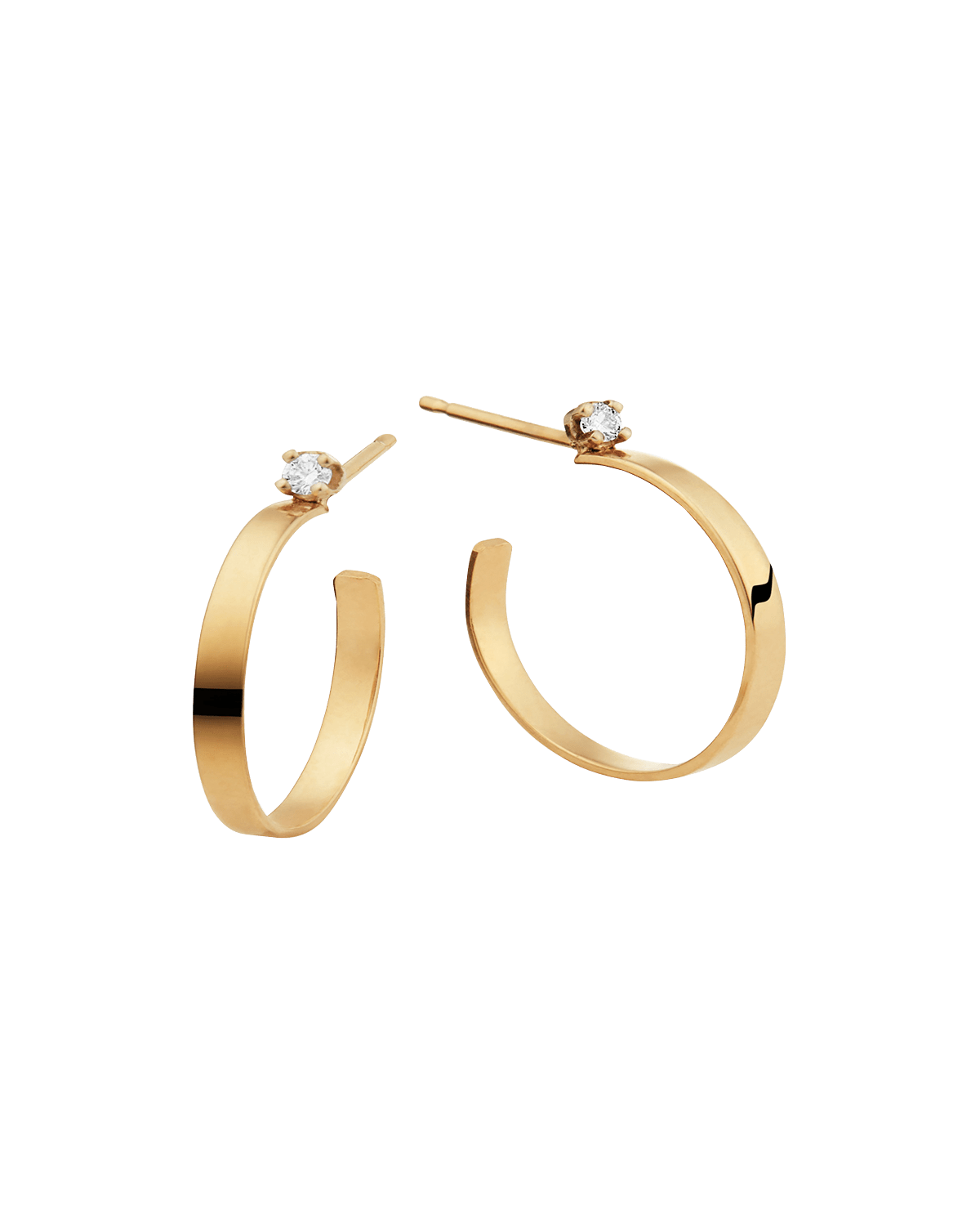 LANA Solo Diamond Hoop Earrings