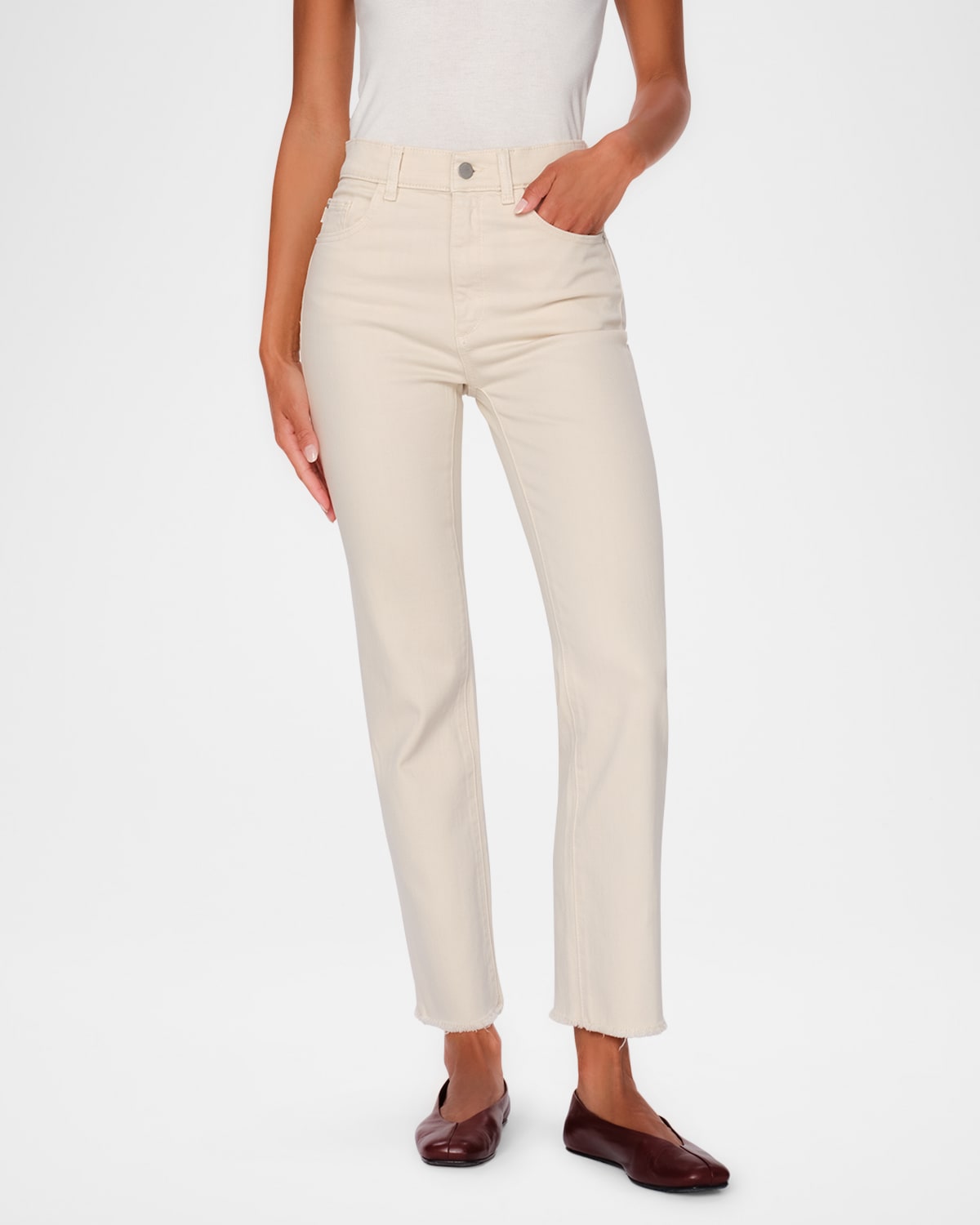 DL1961 Patti High-Rise Vintage Ankle Straight Jeans