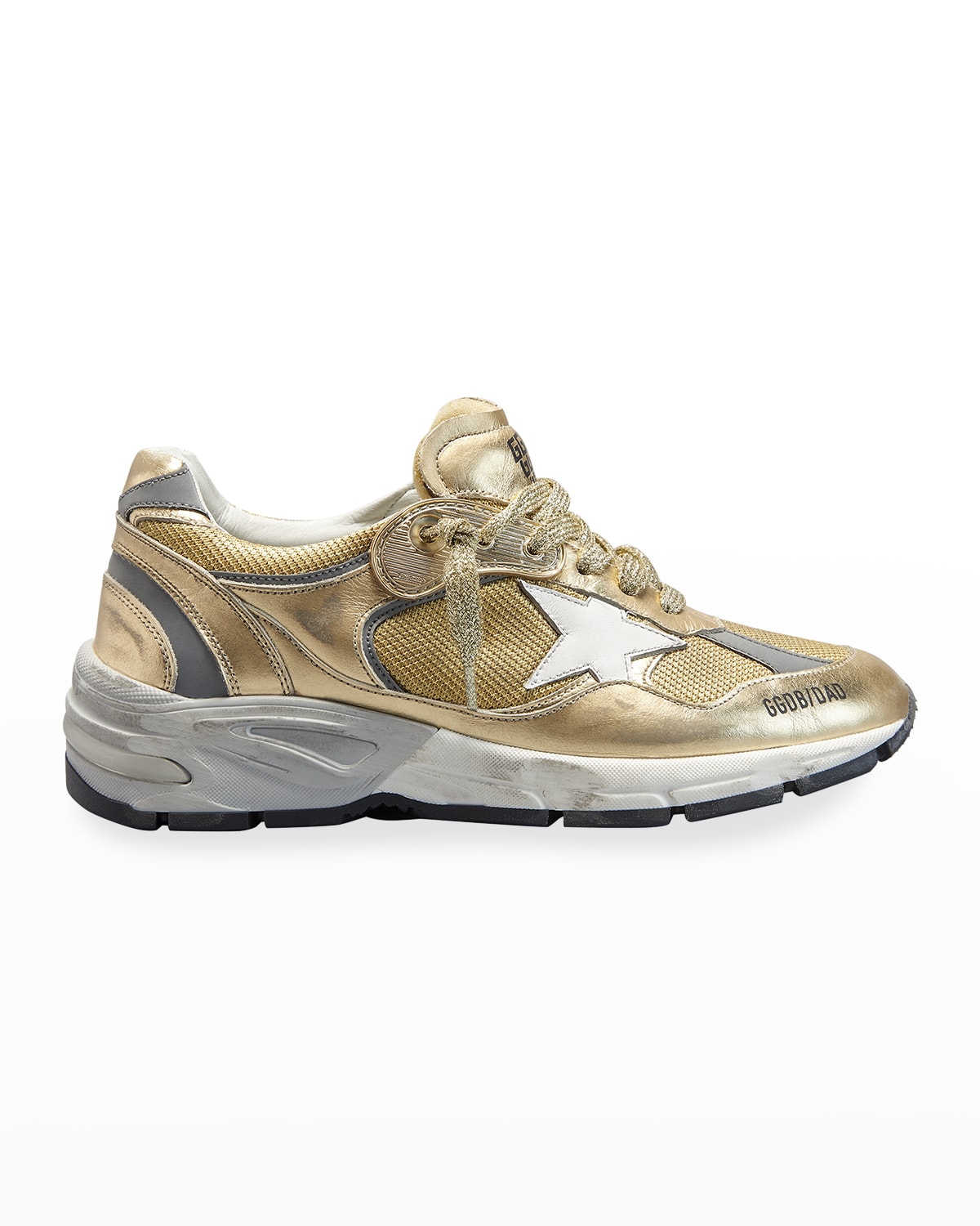 gold sneakers training