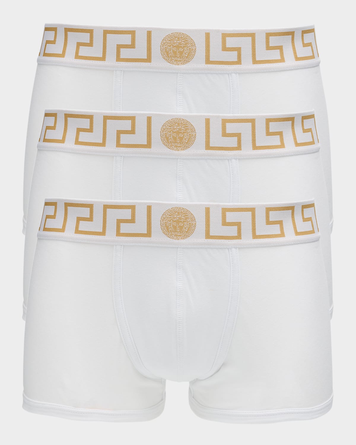 Versace Men 's 3-Pack Low Rise Greca Trunk