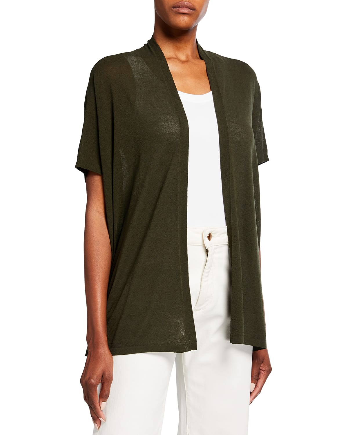 eileen fisher short sleeve cardigan