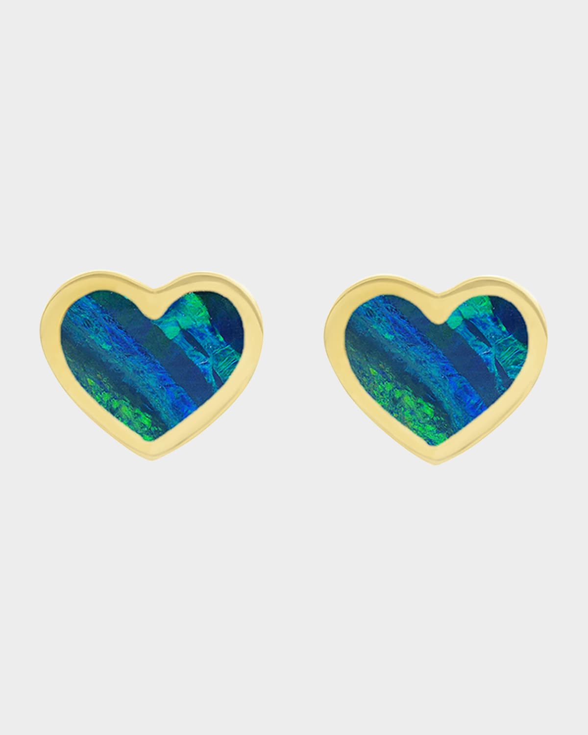 Jennifer Meyer Extra Small Inlay Heart Stud Earrings