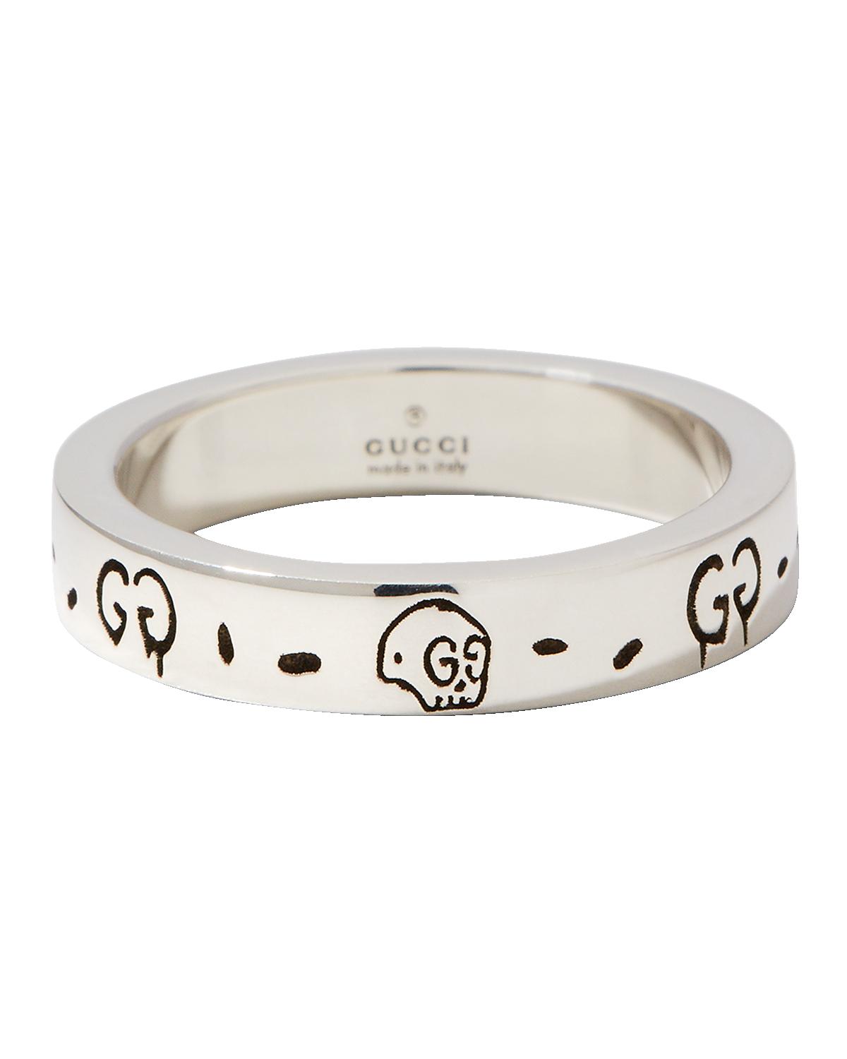 Gucci Men s Interlocking G Sterling Silver Ring Neiman Marcus