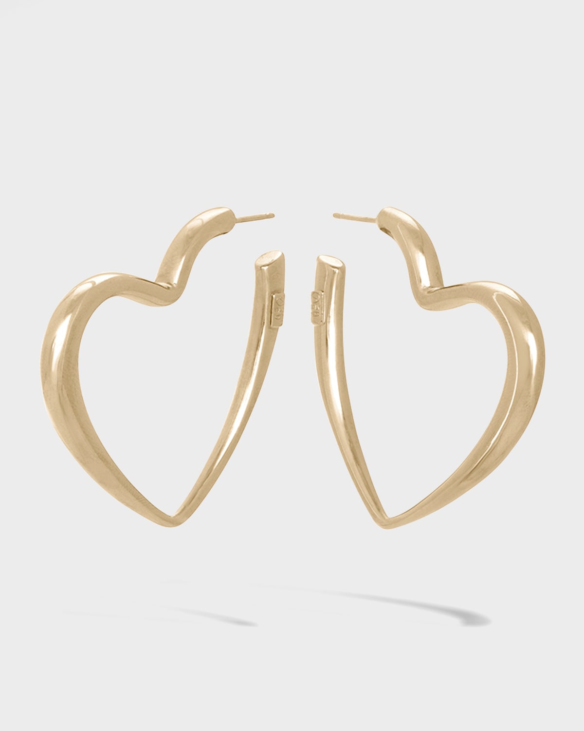 LANA Graduating Heart Hollow Hoop Earrings, 47mm