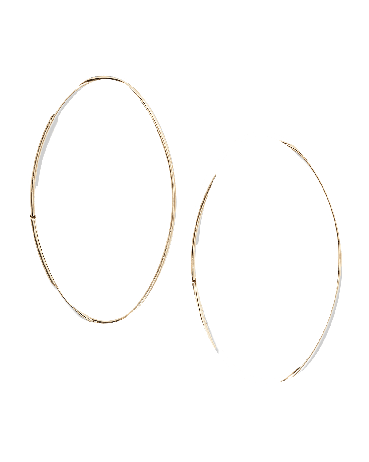 LANA 14k Small Oval Magic Hoop Earrings