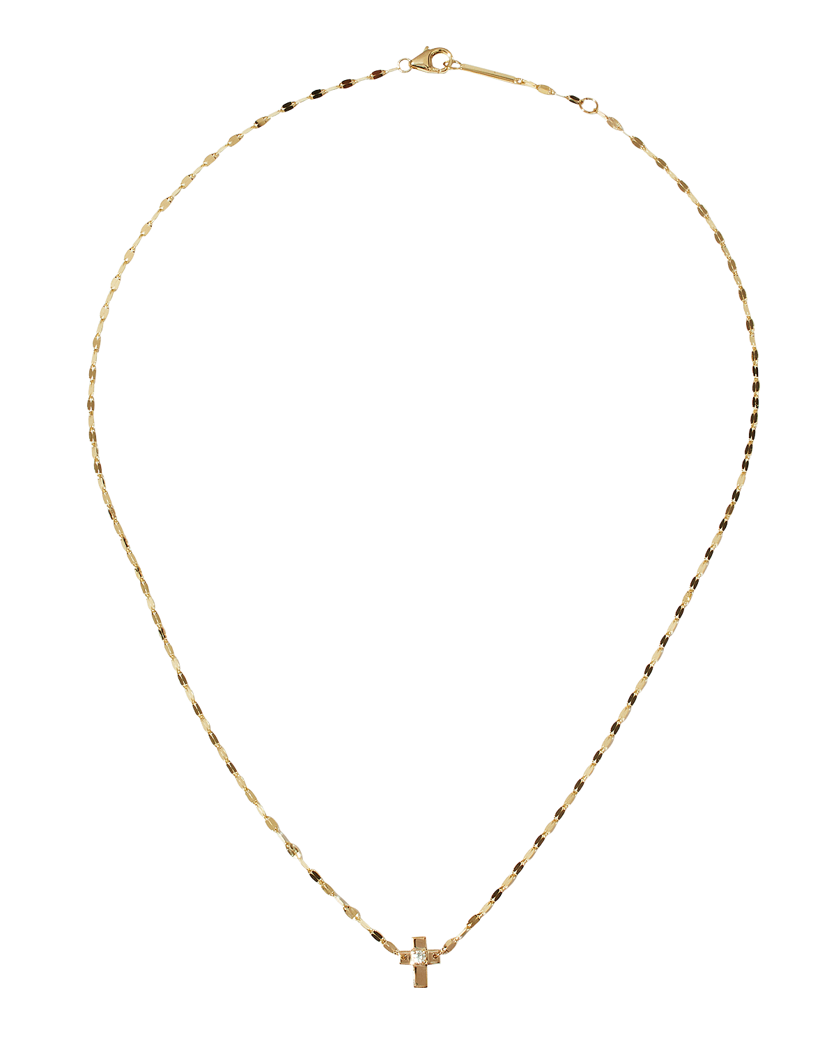 LANA Solo Mini Cross Pendant Necklace