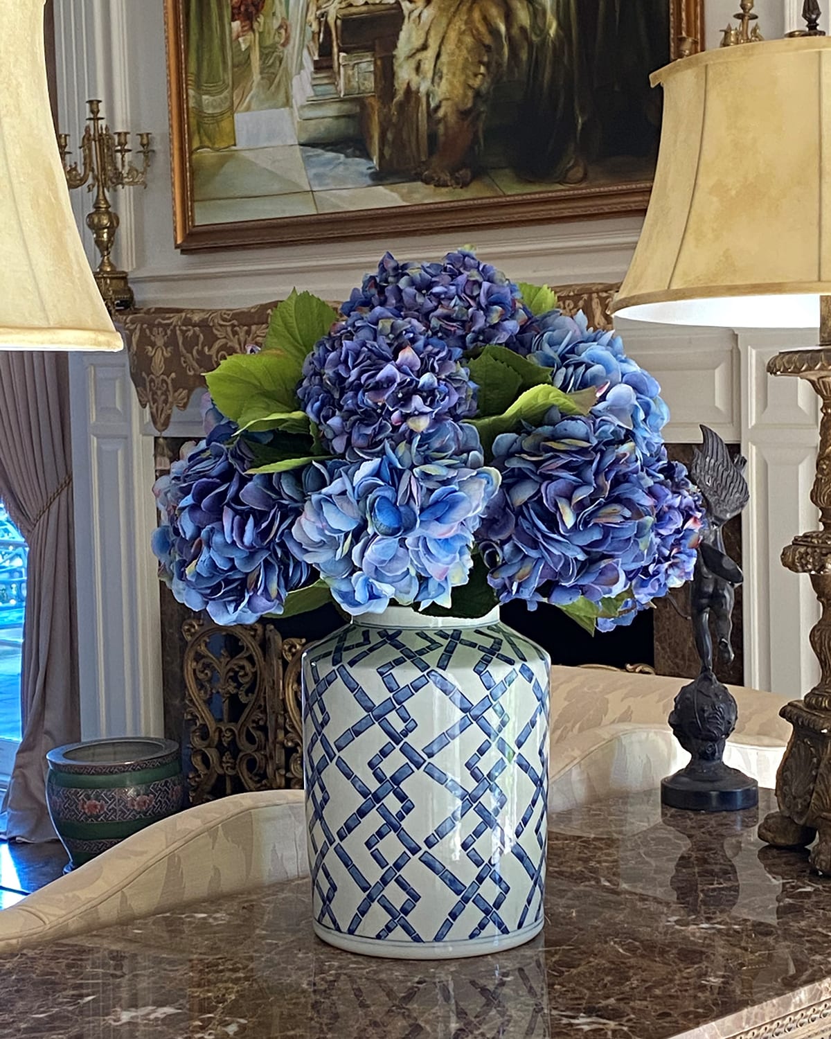 Winward Home Hydrangea Faux Floral Arrangement in Jar | Thumbnail 4
