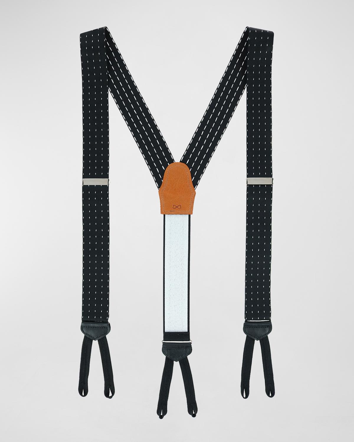 Trafalgar Men's Formal Pindot Silk Suspender Braces