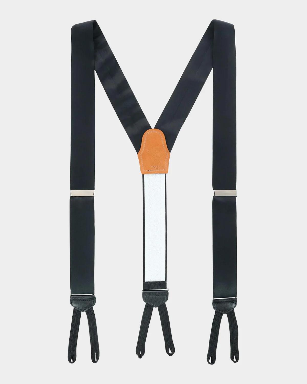 Trafalgar Men's Sutton Solid Silk Suspender Braces