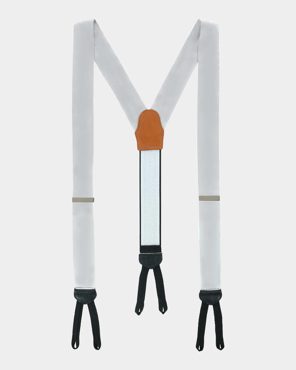 Trafalgar Men's Sutton Solid Silk Suspender Braces