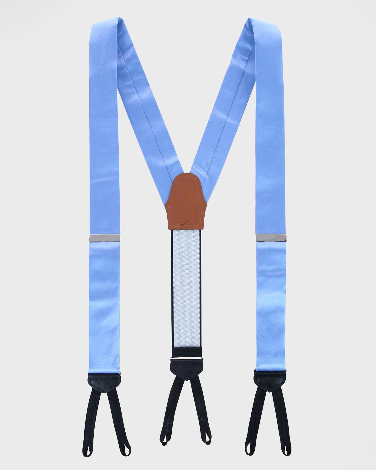 Trafalgar Men's Sutton Solid Silk Suspender Braces