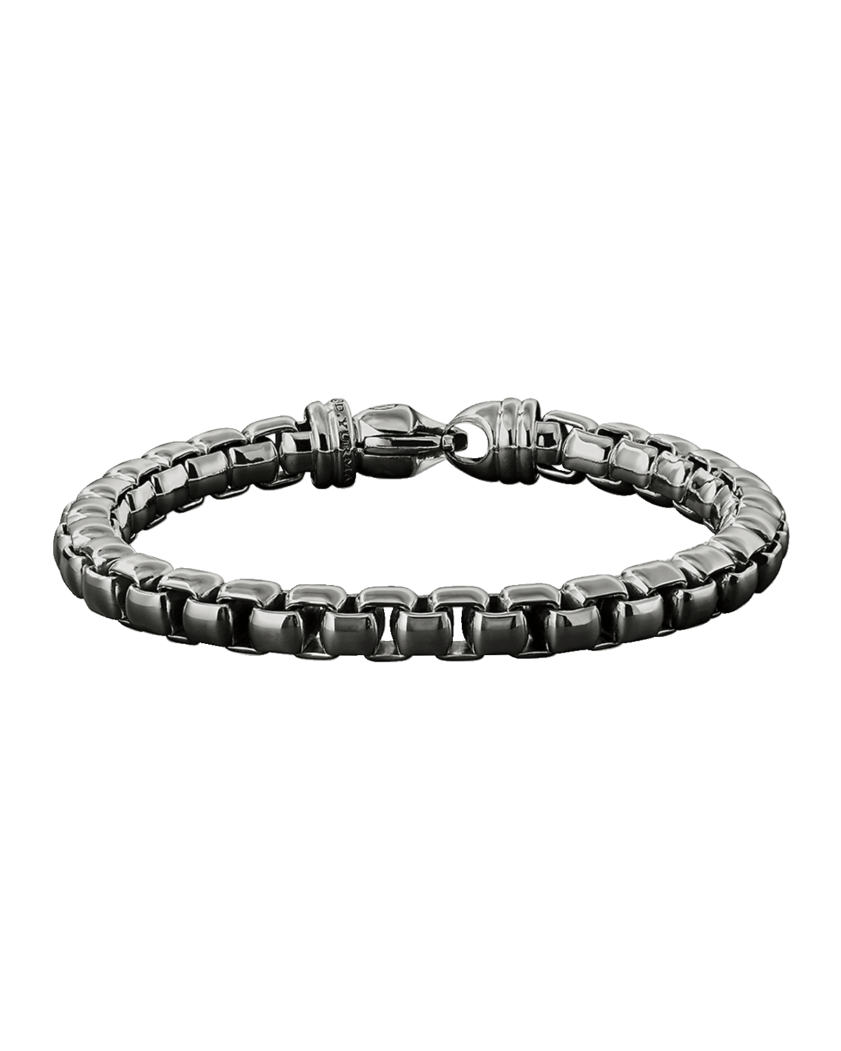 David Yurman Men's Curb Chain Bracelet with Pavé Diamonds in Silver, 11