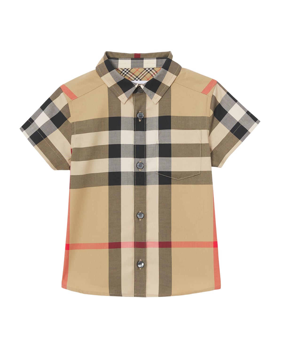 Burberry Check Short Sp 45 Sp Sleeve Shirt | Neiman Marcus