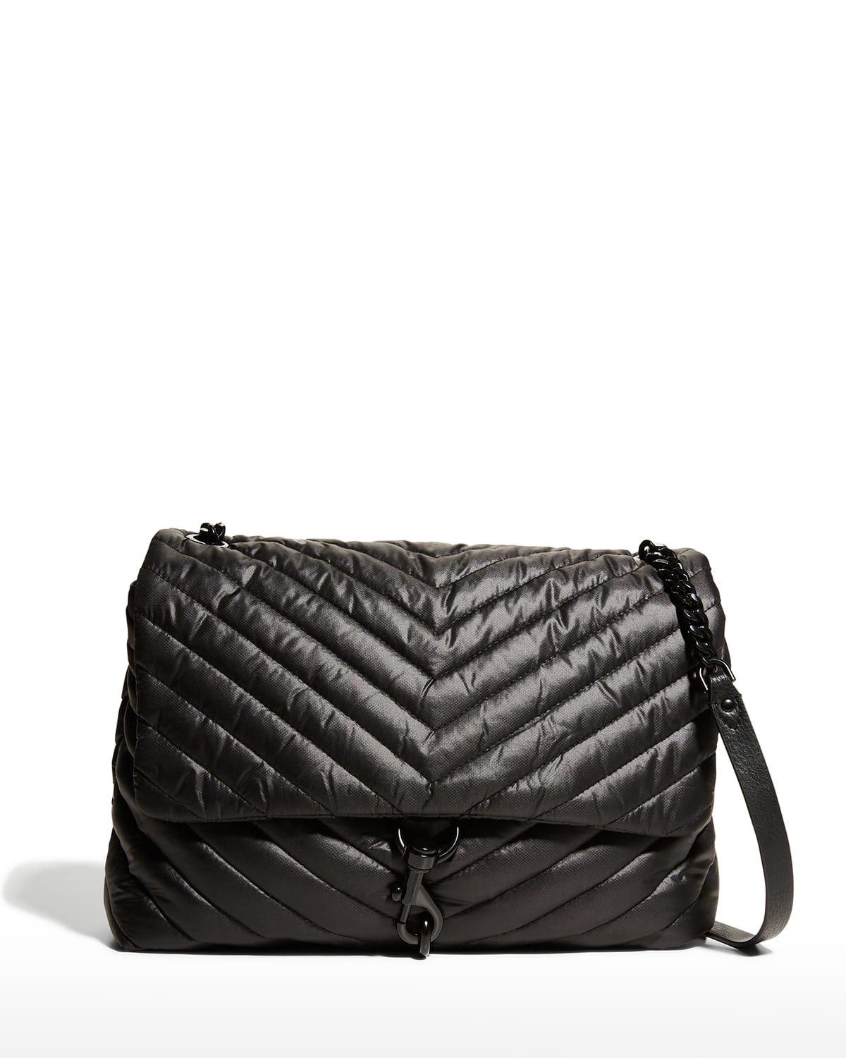Rebecca Minkoff Edie Jumbo Quilted Nylon Shoulder Bag In Black ModeSens