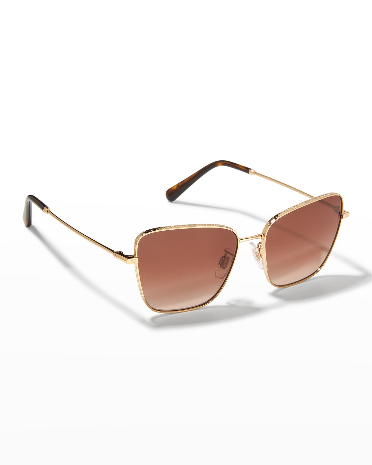 Gold Metal Cat-eye Sunglasses 