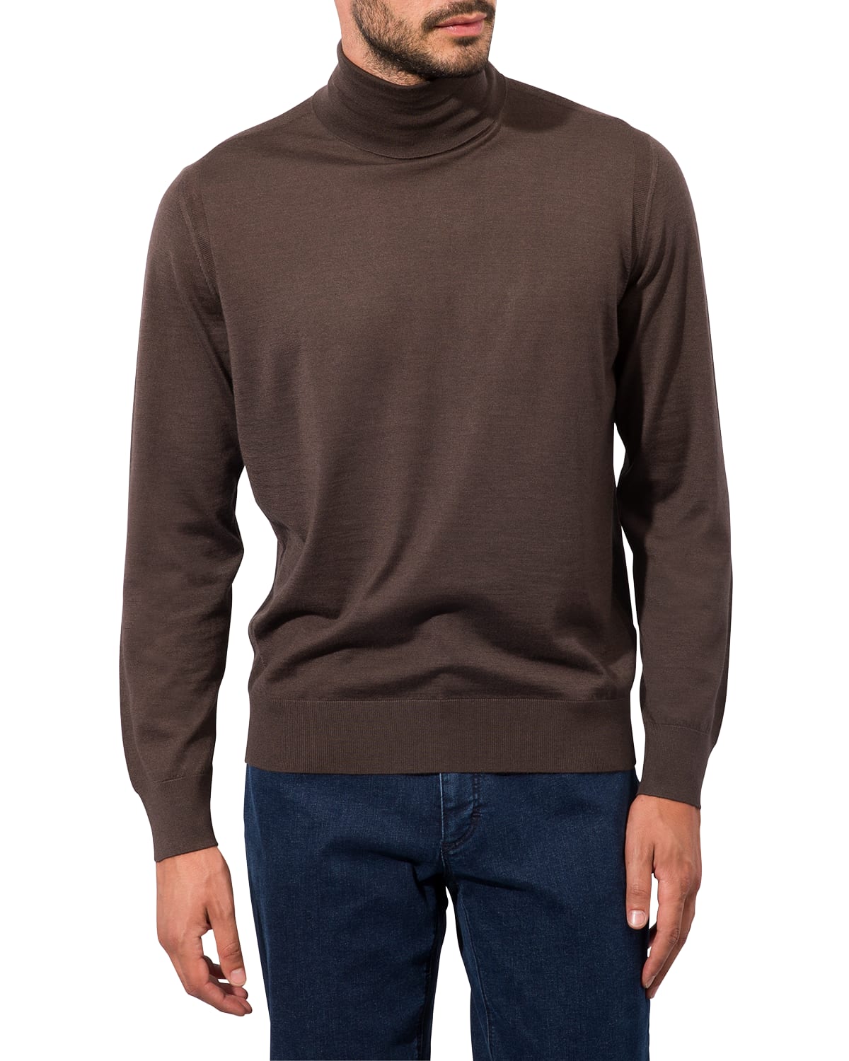 Ermenegildo Zegna Men's Turtleneck Cashmere Sweater | Neiman Marcus