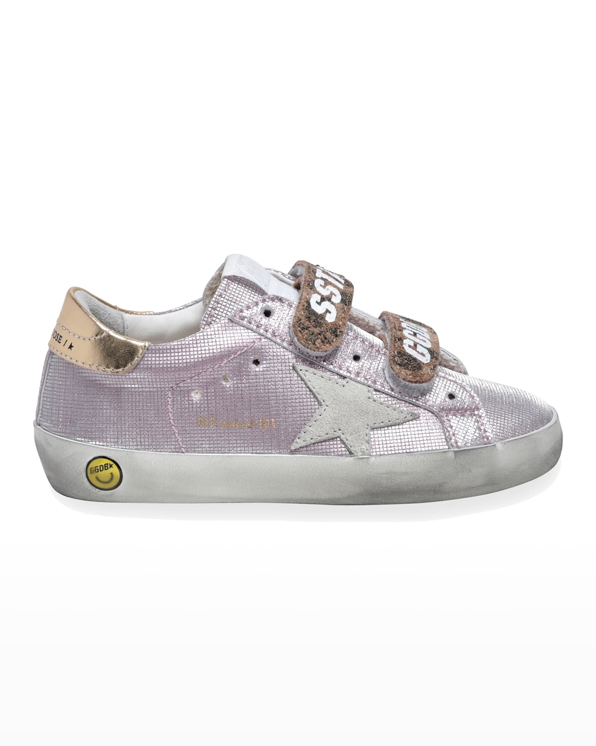 Golden Goose Old School Metallic GripStrap Sneakers, Toddler/Kids