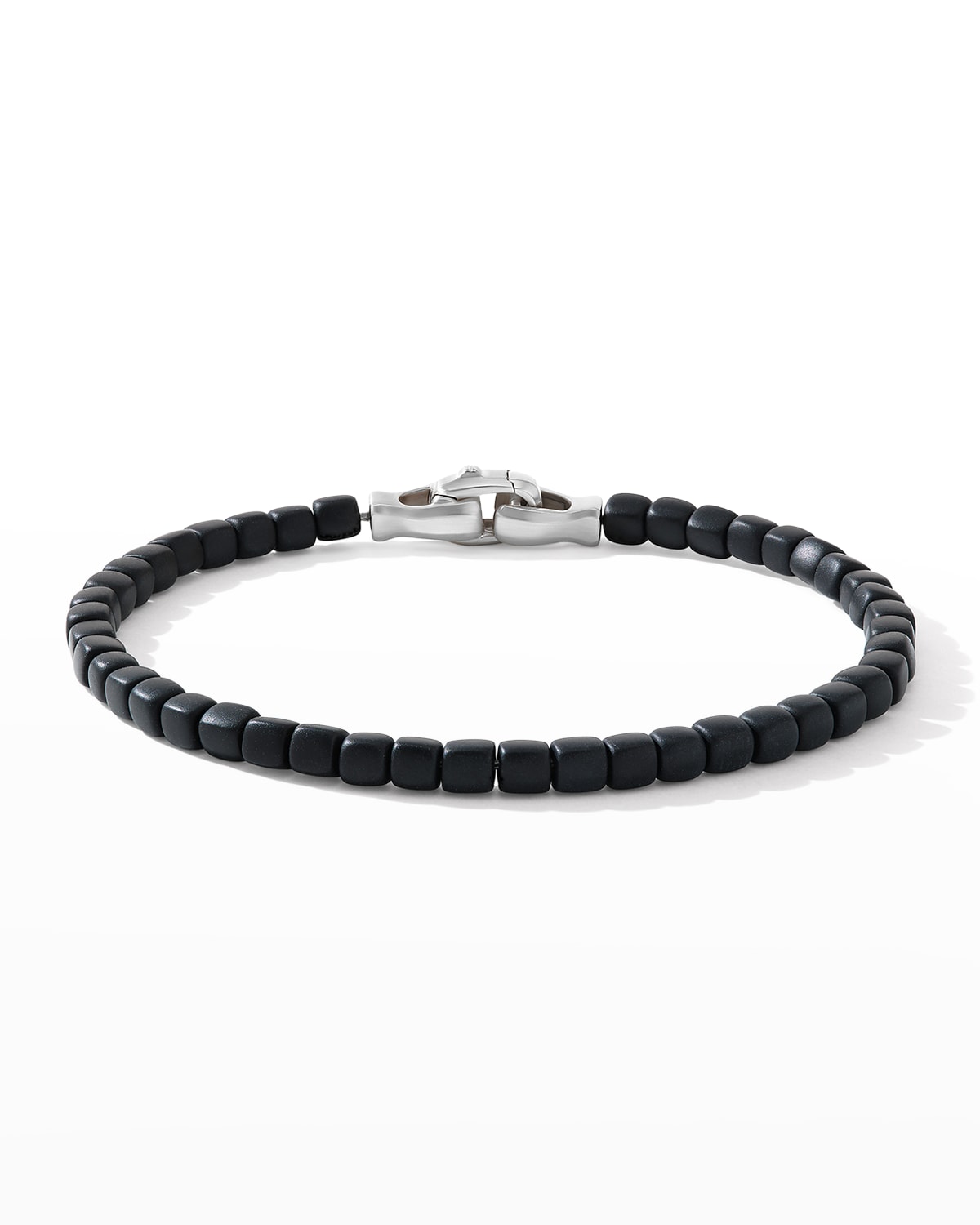 David Yurman Men's Hex Bead Bracelet, Black Neiman Marcus
