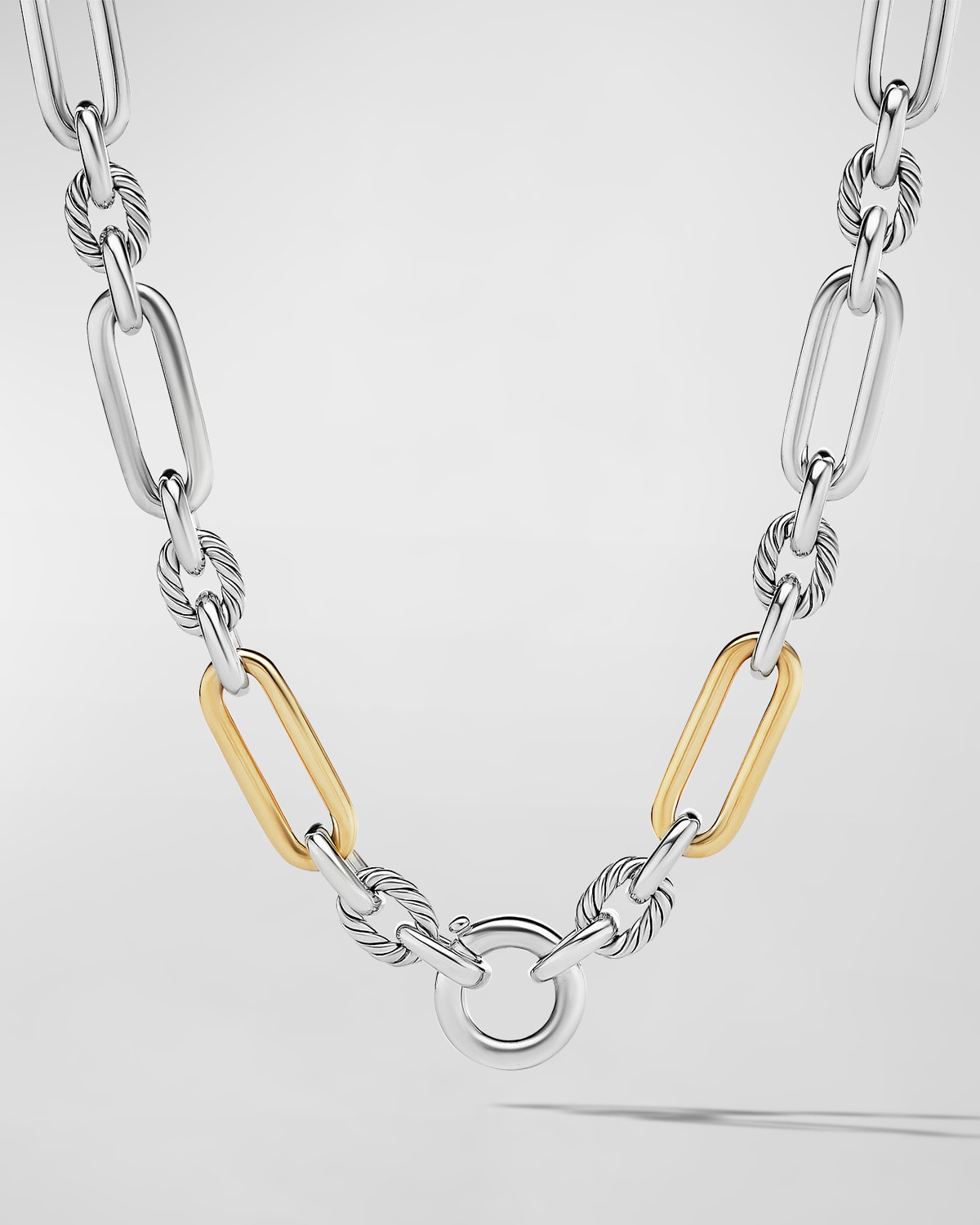 Shop David Yurman 9.8mm Lexington Chain Necklace In Silver And Gold, 20"l In Two Tone