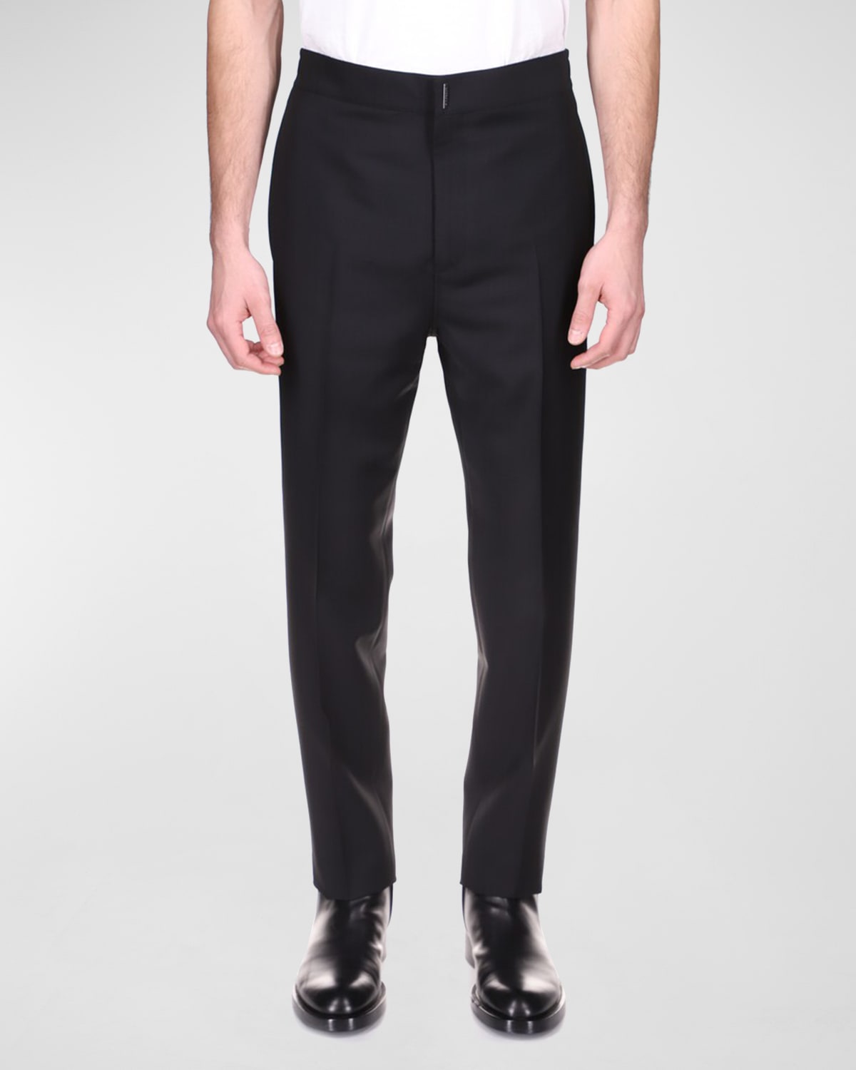Tapered Virgin Wool Pants | Neiman Marcus