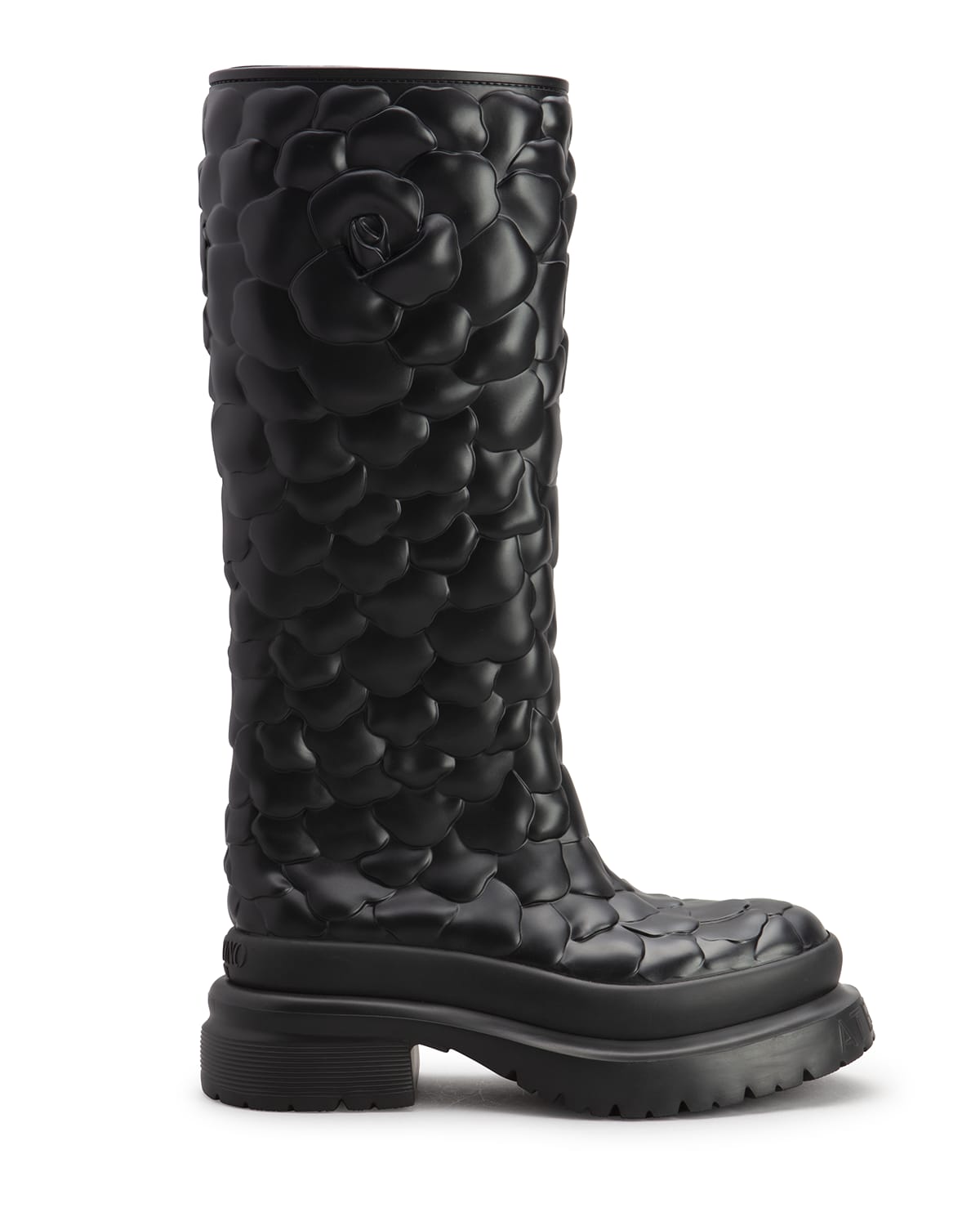 Valentino Atelier 03 Rose Edition Water Resistant Platform Boot In 0no Black