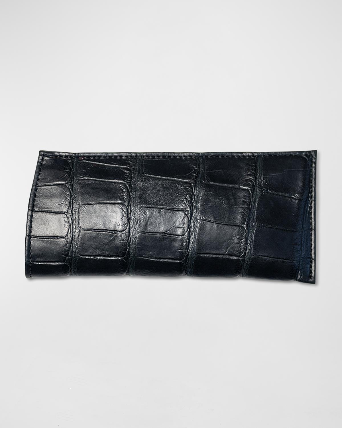 Abas Men's Alligator Eyeglass Case