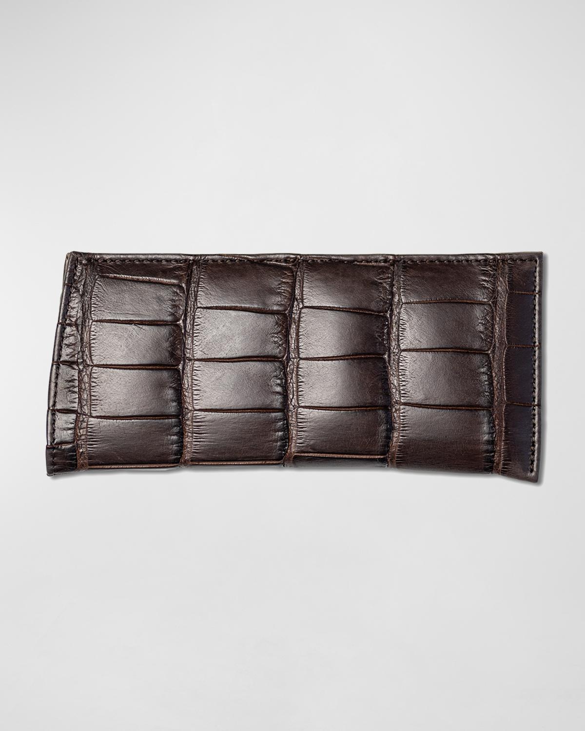 Abas Men's Alligator Eyeglass Case