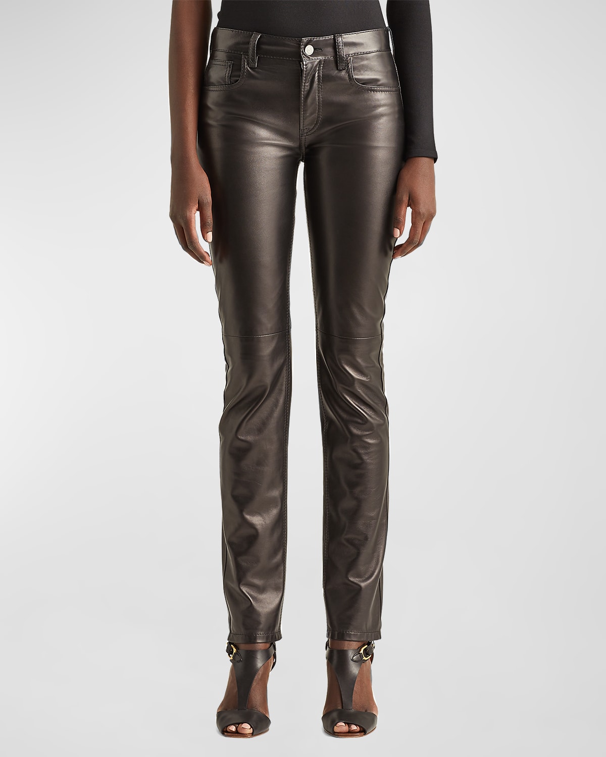 Lambskin Leather Pants | Neiman Marcus