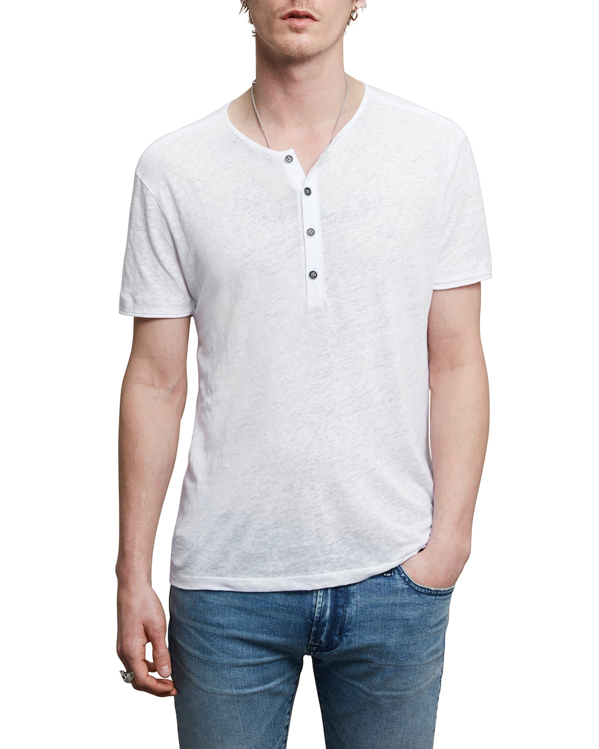 Short Sleeve Henley Shirt | Neiman Marcus