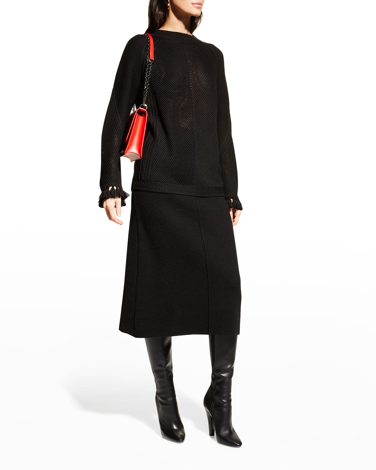 Kobi Halperin Alice Tassel-Sleeve Wool Sweater