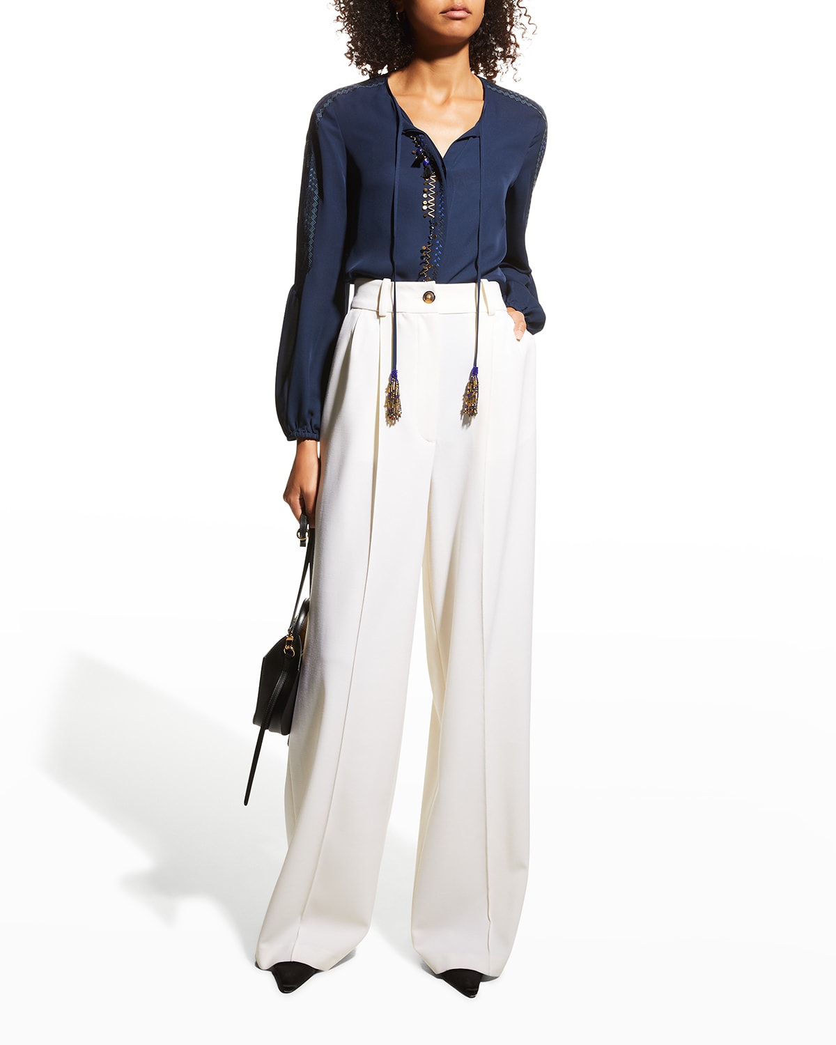 Blue Silk Blouse | Neiman Marcus