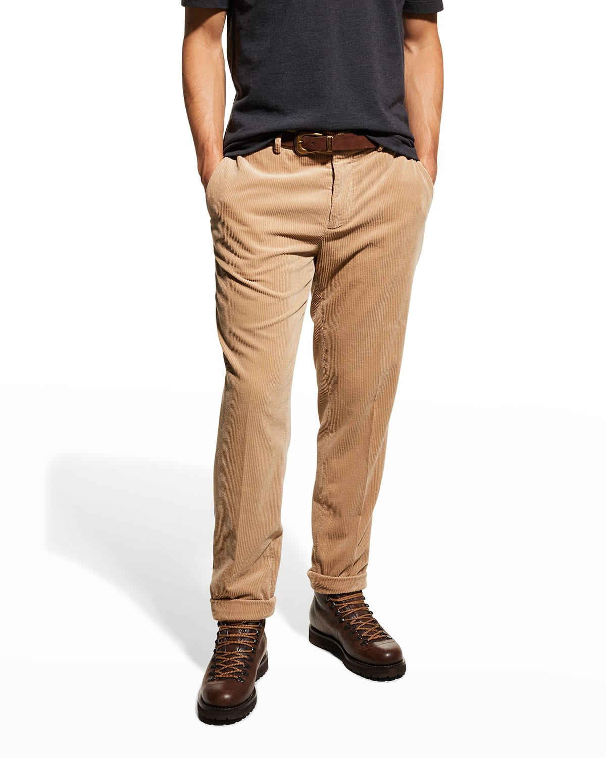 mens flat front wide wale corduroy pants