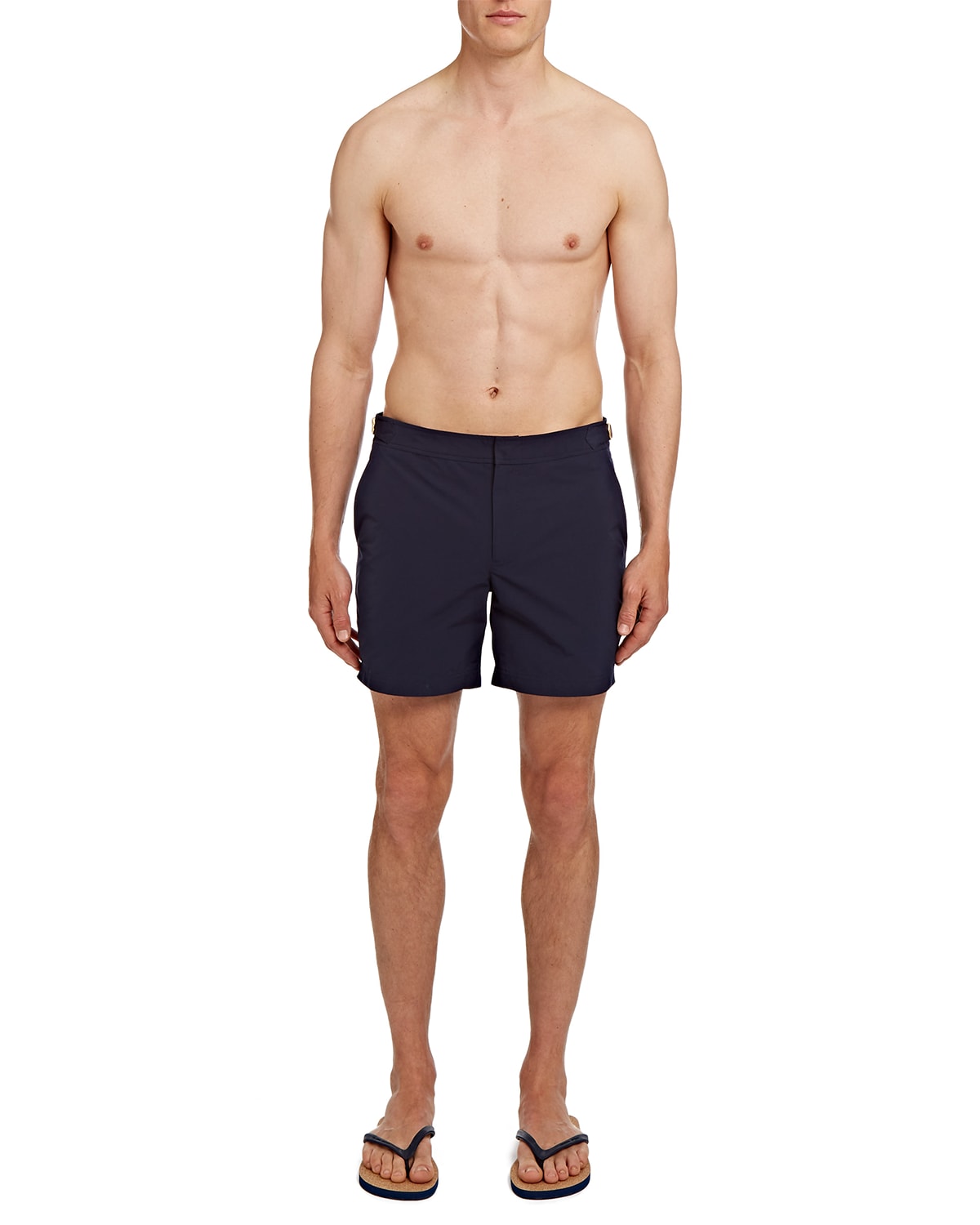 Orlebar Brown Men's Bulldog TapeStripe Swim Trunks Neiman Marcus