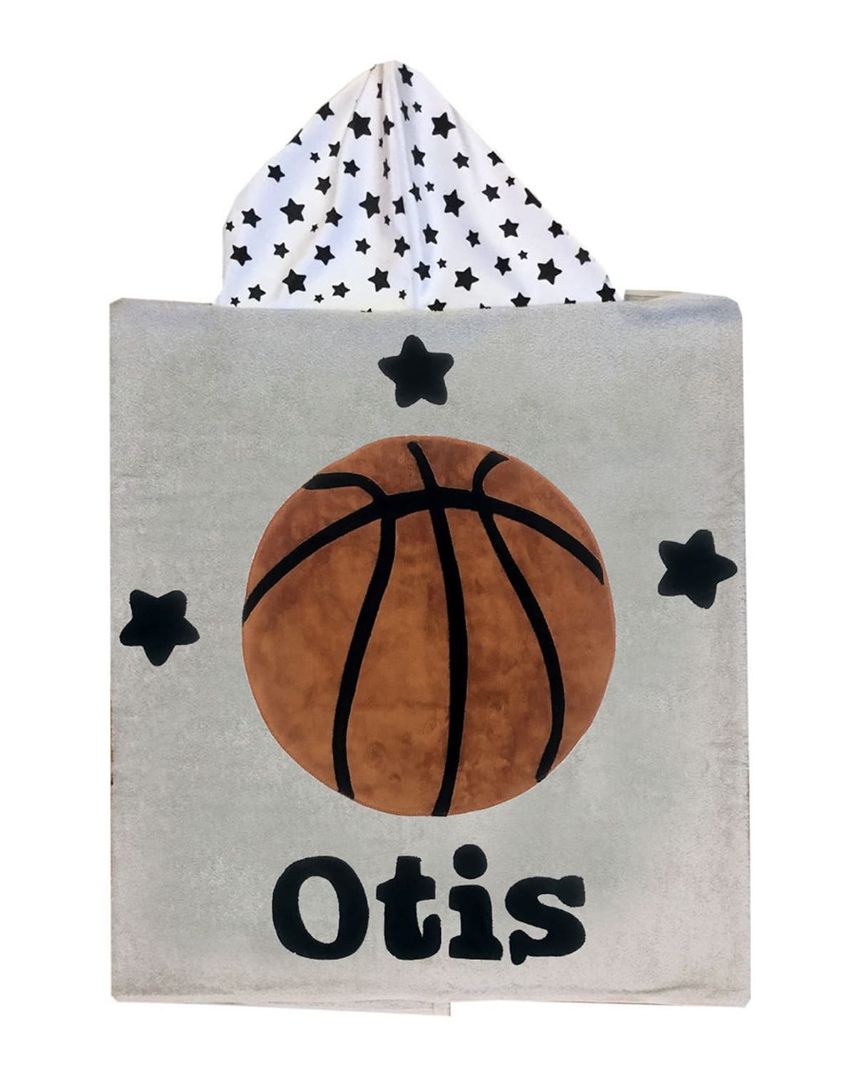 BOOGIE BABY KID'S BASKETBALL STAR-PRINT HOODED TOWEL, PERSONALIZED,PROD242800298